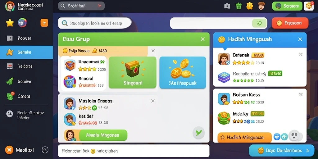 Screenshot menunjukkan karakter yang sedang beraksi di hutan.