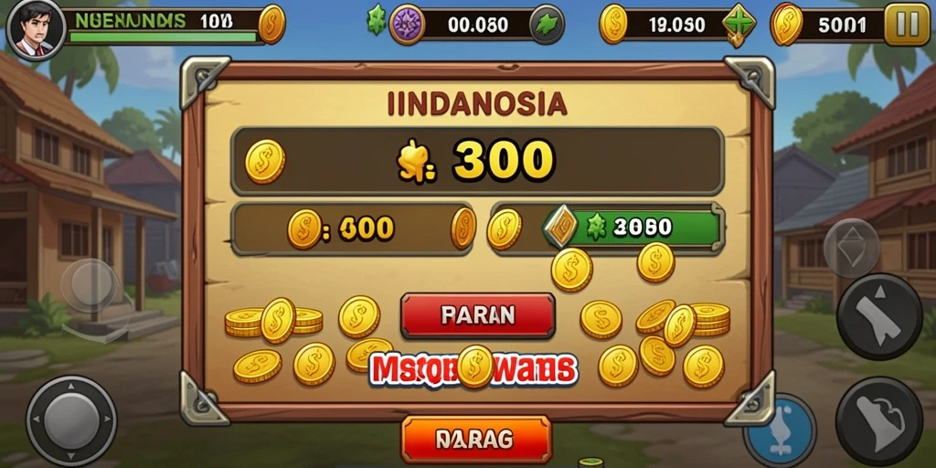 Tampilan antarmuka permainan yang menarik.