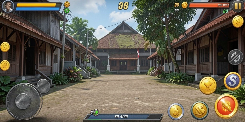 Screenshot menampilkan gameplay seru dalam GUS77.